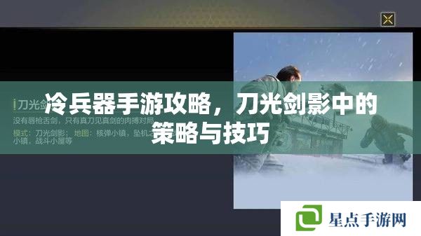 冷兵器手游攻略，刀光劍影中的策略與技巧